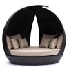 Maze Rattan Garden Furniture Brown Lotus Daybed