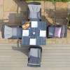 Maze Rattan Garden Furniture Texas Grey 4 Seater Square Table Set