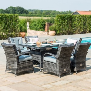 Maze Rattan Garden Furniture Texas Grey 6 Seater Rectangle Ice Bucket Table Set Maze Rattan Garden Furniture Texas Grey 6 Seater Rectangle Ice Bucket Table Set