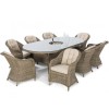 Winchester 8 Seat Oval Ice Bucket Dining Set with Heritage Chairs