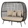 Maze Rattan Garden Furniture Riviera Brown 3 Seater Sofa