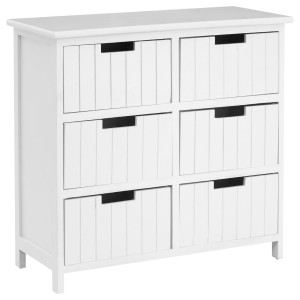 Coral Rustic White Painted Furniture 6 Drawer Storage Chest Coral Rustic White Painted Furniture 6 Drawer Storage Chest 2404686