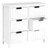 Coral Rustic White Painted Furniture 6 Drawer Storage Chest 2404686