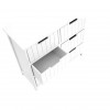 Coral Rustic White Painted Furniture 6 Drawer Storage Chest 2404686