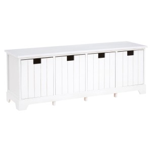 Coral Rustic White Painted Furniture 4 Drawer Storage Bench Coral Rustic White Painted Furniture 4 Drawer Storage Bench 2404689