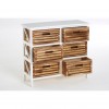 Coral Rustic White and Wood Furniture 6 Drawer Storage Chest 2404835