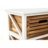 Coral Rustic White and Wood Furniture 6 Drawer Storage Chest 2404835