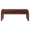 Mallani Bohemian Furniture Antique Brown Leather Stitch Bench  5501990