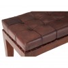 Mallani Bohemian Furniture Antique Brown Leather Stitch Bench  5501990