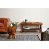 Mallani Bohemian Furniture Brown Goat Hide Bench 5501995