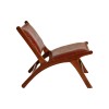 Mallani Bohemian Furniture Antique Brown Leather Angled Chair 5501999