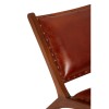 Mallani Bohemian Furniture Antique Brown Leather Angled Chair 5501999