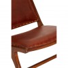 Mallani Bohemian Furniture Antique Brown Leather Angled Chair 5501999