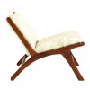 Mallani Bohemian Furniture Faux Fur Angled Chair 5502002