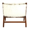 Mallani Bohemian Furniture Faux Fur Angled Chair 5502002