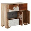 Mallani Bohemian Furniture Mango Wood Leather Tall Sideboard 5502353