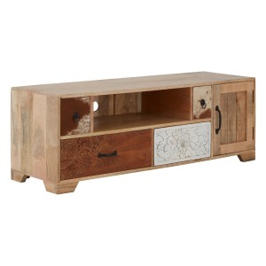 Mallani Bohemian Furniture Mango Wood Leather Media Unit Mallani Bohemian Furniture Mango Wood Leather Media Unit 5502354