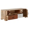 Mallani Bohemian Furniture Mango Wood Leather Media Unit 5502354