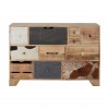 Mallani Bohemian Furniture Mango Wood Leather Sideboard 5502356
