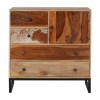 Mallani Bohemian Furniture Mango Wood Leather Small Sideboard 5502357