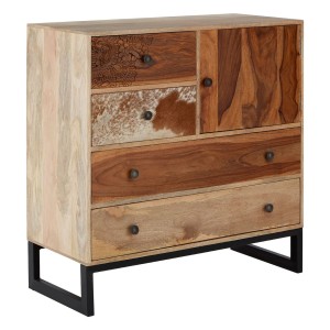 Mallani Bohemian Furniture Mango Wood Leather Small Sideboard Mallani Bohemian Furniture Mango Wood Leather Small Sideboard 5502357