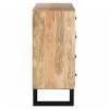 Mallani Bohemian Furniture Mango Wood Leather Small Sideboard 5502357