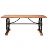 Mallani Bohemian Furniture Acacia & Iron Wheel Dining Table 5502359