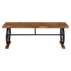 Mallani Bohemian Furniture Acacia & Iron Wheel Bench 5502360