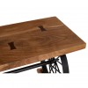 Mallani Bohemian Furniture Acacia & Iron Wheel Bench 5502360