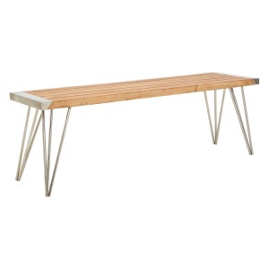 Mallani Bohemian Furniture Teak Wood & Iron Bench Mallani Bohemian Furniture Teak Wood & Iron Bench 5502377