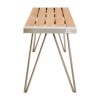 Mallani Bohemian Furniture Teak Wood & Iron Bench 5502377