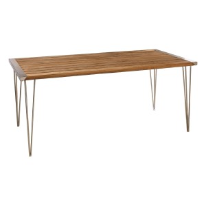 Mallani Bohemian Furniture Teak Wood & Iron Dining Table 5502378