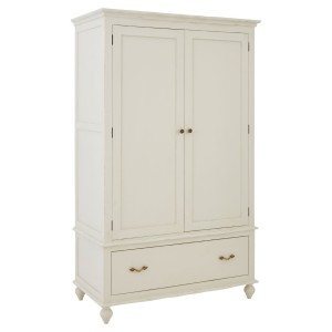 Loire Painted Furniture White Double Wardrobe with Drawer Loire Painted Furniture White Double Wardrobe with Drawer 5502118