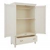Loire Painted Furniture White Double Wardrobe with Drawer 5502118