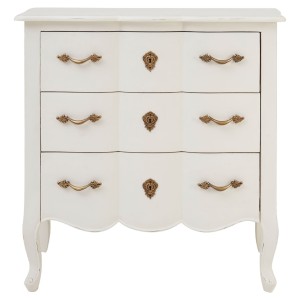 Loire Painted Furniture White 3 Drawer Chest of Drawers Loire Painted Furniture White 3 Drawer Chest of Drawers 5502124