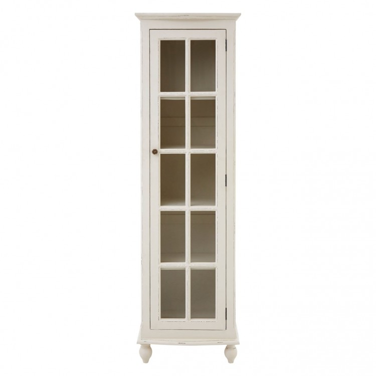Loire Painted Furniture White 1 Door Panelled Display Cabinet 5502125