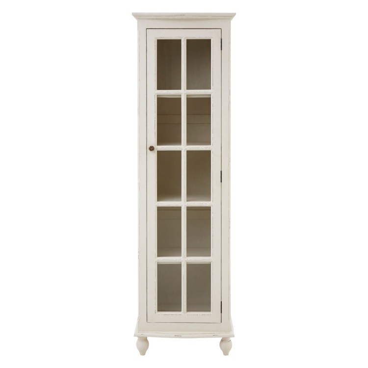 Loire Painted Furniture White 1 Door Panelled Display Cabinet 5502125