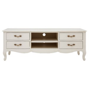 Loire Painted Furniture White 4 Drawer Media Unit Loire Painted Furniture White 4 Drawer Media Unit 5502132