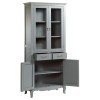 Loire Painted Furniture Light Grey Display Cabinet 5502143