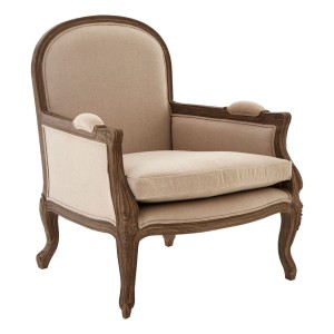 Loire Painted Furniture Mahogany and Beige Fabric Armchair Loire Painted Furniture Mahogany and Beige Fabric Armchair 5502152