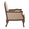 Loire Painted Furniture Mahogany and Beige Fabric Armchair 5502152