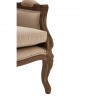 Loire Painted Furniture Mahogany and Beige Fabric Armchair 5502152