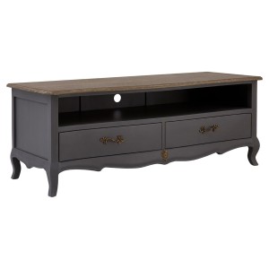 Loire Painted Furniture Dark Grey 2 Drawer Media Unit 5502155