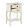 Loire Painted Furniture White 2 Drawer Bedside Table 5502123