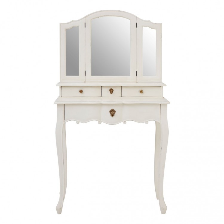 Loire Painted Furniture White Dressing Table with Mirror 5502128