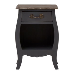 Loire Painted Furniture Dark Grey 1 Drawer Bedside Cabinet Loire Painted Furniture Dark Grey 1 Drawer Bedside Cabinet 5502156
