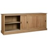 Premier Lyon Oak Furniture Aged Grey Sliding Door Sideboard 5501636