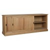 Premier Lyon Oak Furniture Aged Grey Sliding Door Sideboard 5501636