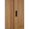 Premier Lyon Oak Furniture Sliding Doors Glass Cabinet 5501637