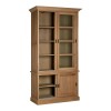 Premier Lyon Oak Furniture Sliding Doors Glass Cabinet 5501637